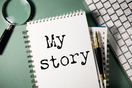 My story text on paper