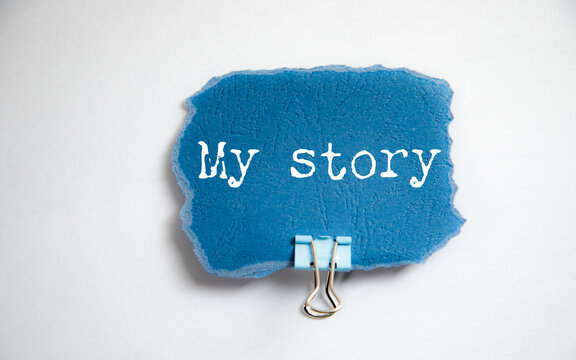 My story text on paper