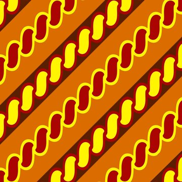 Traditional Indonesian Batik Parang Pattern with Diagonal Geometric S-Shaped Motifs