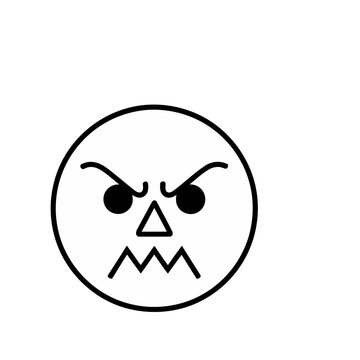 Angry face icon