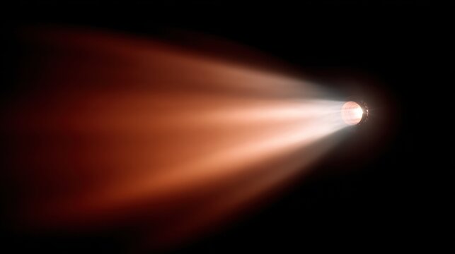 Light beam radiating from a source