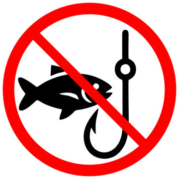 No fishing sign in this area