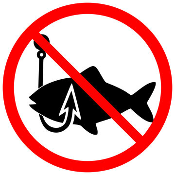 No fishing sign in this area