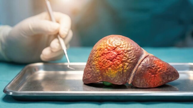 Human organ pathology: liver disease, hepatitis virus, inflammation state, cirrhosis model, hepatic cell, medical examine, biological damage, patient health, study process, body system.