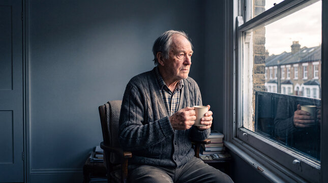Older Man Living Alone Reflects Growing Challenge of Social Isolation