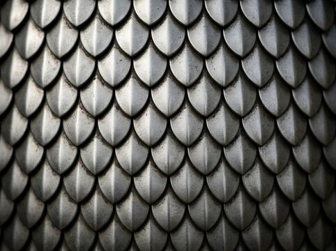 Scale armor texture creates a powerful medieval metal background.