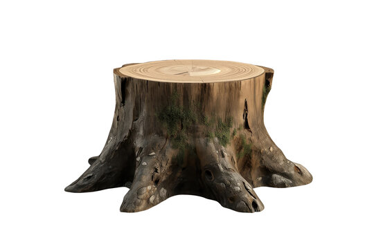 Weathered tree stump with exposed roots