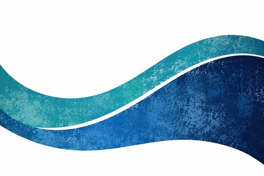 Abstract blue wave shape with a textured design