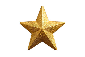 Naklejka premium Bright metallic gold star with textured glitter surface