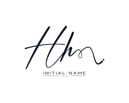H H HH initial letter handwriting signature logo design