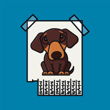 Lost dog notice vector illustration for Lost Dog Awareness Day on April 23. 