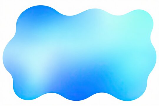Abstract blue liquid blob shape with soft gradient and wavy edges
