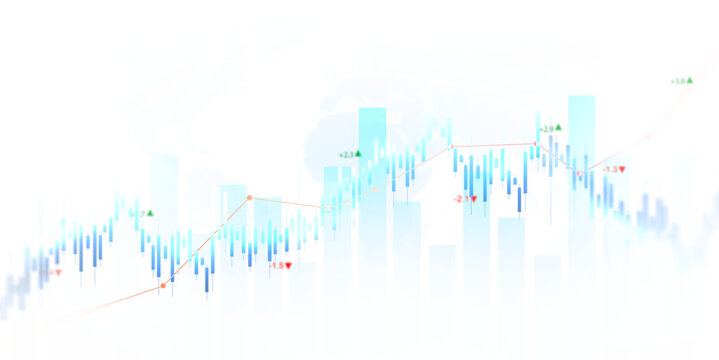 Transparent or png stock market investment trading graph growth.Trade business analytics graph and financial chart.	
