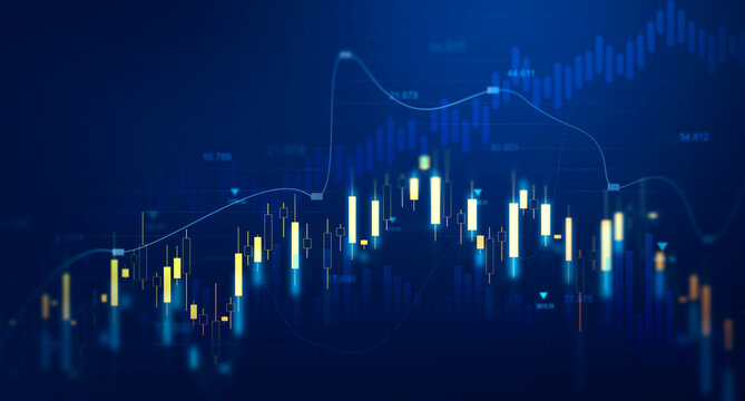 Stock market investment trading graph growth.Investment finance chart,stock market business and exchange financial growth graph.	
