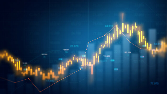 Investment finance chart,stock market business and exchange financial growth graph. Price graph and indicator. Stock market invest and crypto currency.	
