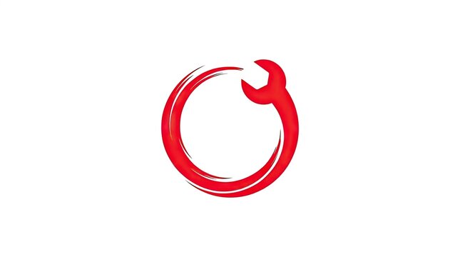 Red wrench circle logo for plumbing or mechanical repair.