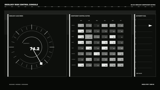 Ideology Risk Control Console HUD Seamless Loop