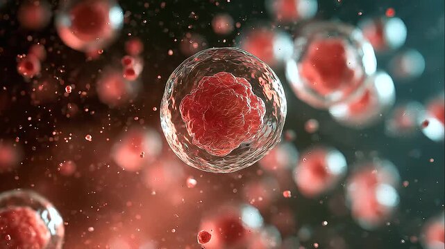 Cyclosporiasis Foodborne Illness Outbreak Concept Medical and scientific visualization of a cyclosporiasis outbreak caused by Cyclospora