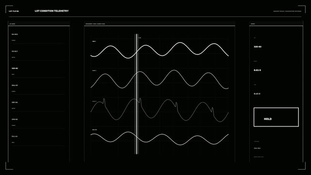 Industrial Lot Condition Telemetry HUD Seamless Loop