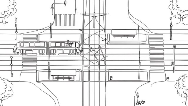Architectural blueprint sketch on white background.