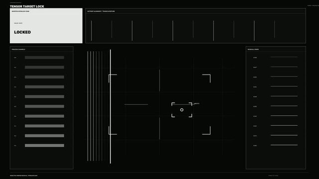 AI Inference Monitoring HUD Tensor Target Lock Seamless Loop
