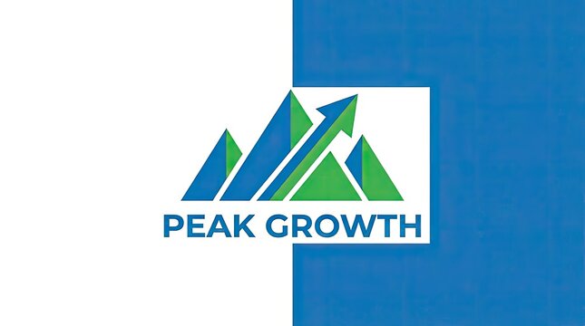 Peak Growth logo with mountains and upward arrow.