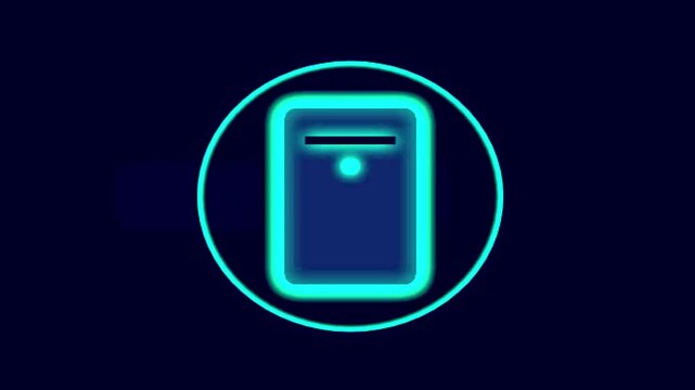 Seamless Looping Cyber Security and Data Transfer Animation Video Background with USB Drive Insertion
