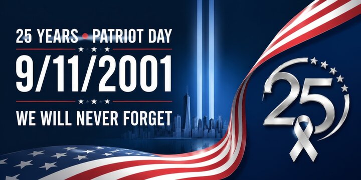 Honoring 25 years of remembrance for september 11th with a tribute to the twin towers on patriot day