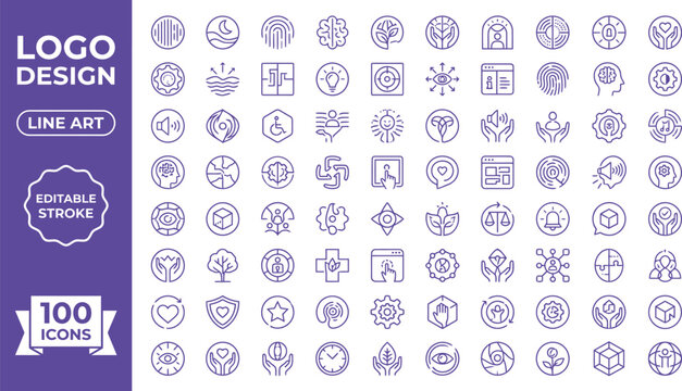 Creative logo design compilation featuring abstract icons