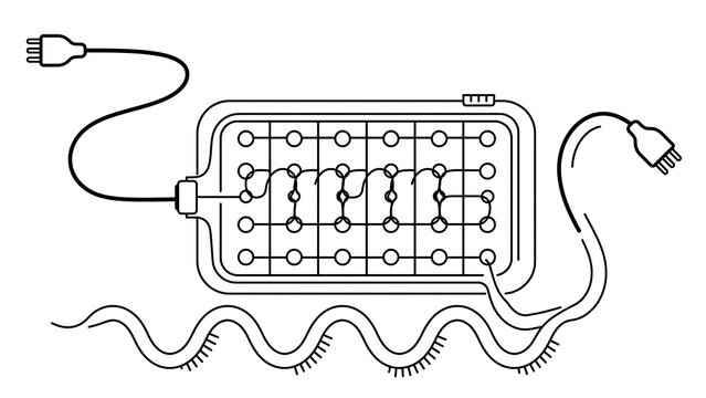 Electrical circuit diagram on white background.