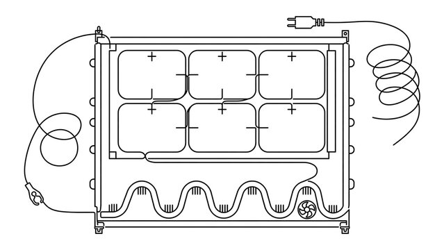 Electrical circuit diagram white background.