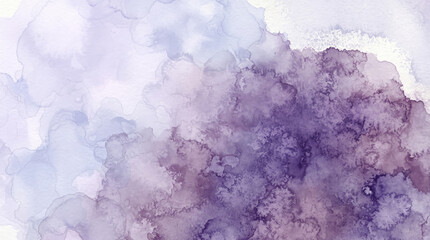 Rich purple and mauve marbled watercolor texture blooming across a soft lavender textured paper background © MaximArt