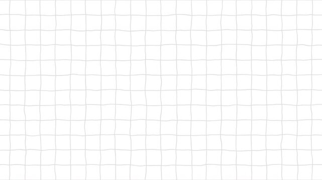 手描き風ラフグリッド変形アニメーション背景 淡いグレー 白 横長 16:9