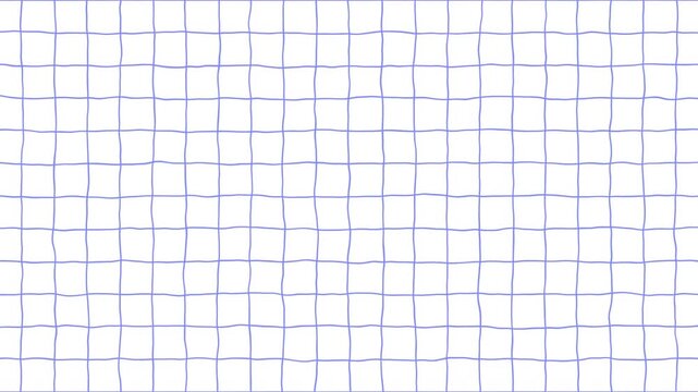 手描き風ラフグリッド変形アニメーション背景 青 白 横長 16:9