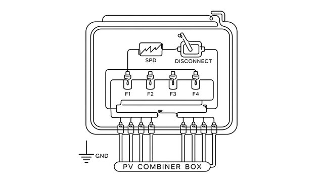 Electrical wiring diagram white background.