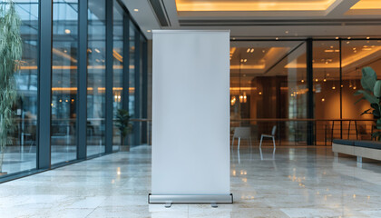 Fototapeta premium Blank roll-up banner
