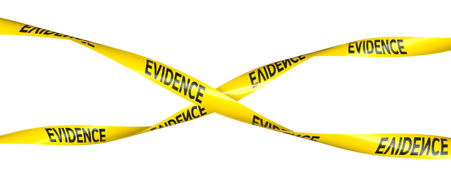 Yellow police tape restricting area 3d