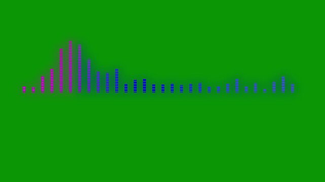 glowing audio waveform spectrum animation on transparent background white sound wave lines digital frequency meter music equalizer visualization, modern rhythm oscillation seamless. 4k