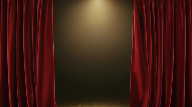 Red Velvet Curtain Reveal Background