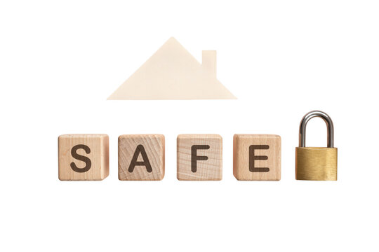 Secure Home Protection with a Padlock and Safe Blocks