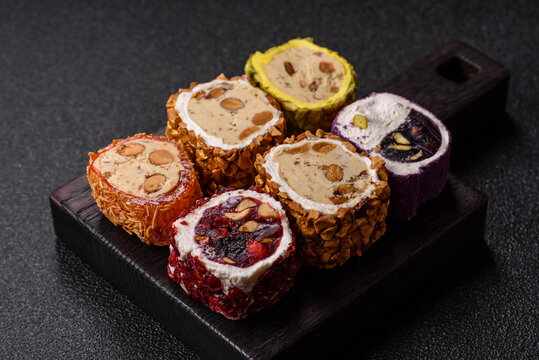 Turkish delight or lokum is a traditional Eastern sweet made with nuts. Turkish delight, lokum