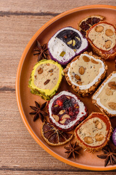 Turkish delight or lokum is a traditional Eastern sweet made with nuts. Turkish delight, lokum
