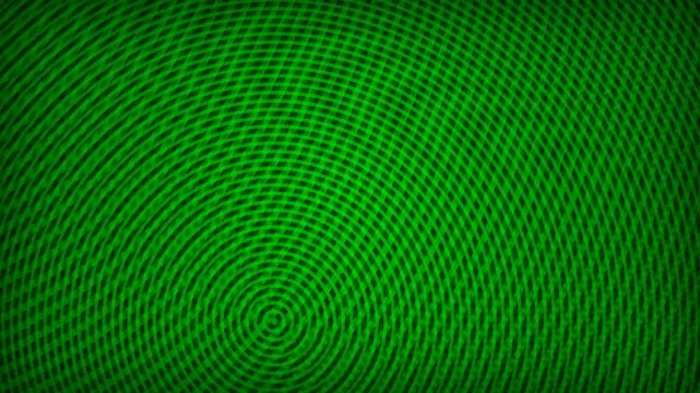 An intricate pattern of concentric circles creating a hypnotic visual effect with vibrant green hues and a dynamic, swirling design that draws the viewer's eye into a mesmerizing spiral journey