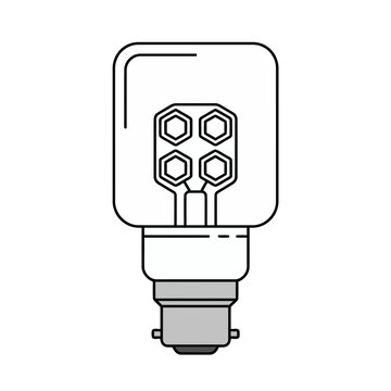 LED light bulb illustration