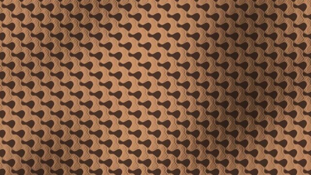 Embossed Foil Gift Wrap With Raised Pattern Catching Raking Light, Seamless Loop in calm copper tones