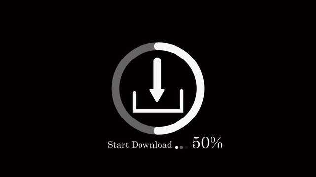 download icon arrow connection and download management4k animation video