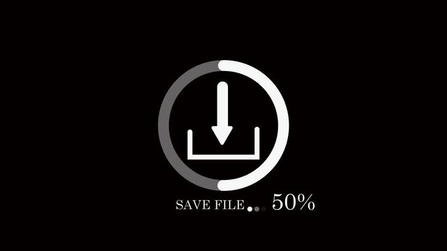 download icon arrow connection and download management 4k animation video