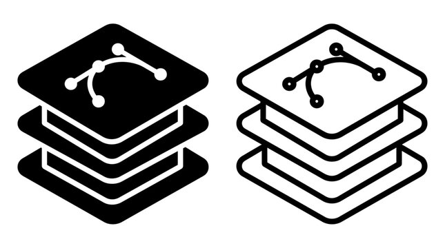Isometric stacked layers icon vector illustration graphic design