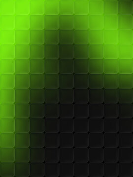Modern abstract gradient cubic glass pattern background in grass green and black