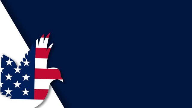 US Flag Dove and Hand Silhouette Background for Emancipation Day and Freedom Celebration.